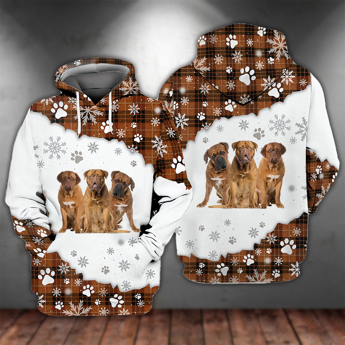 Dogue de Bordeaux Happy Holiday Unisex Hoodie