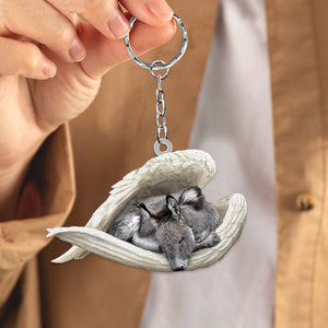 Donkey Sleeping Angel Acrylic Keychain