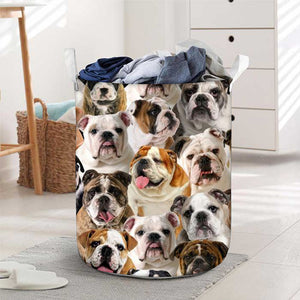 A Bunch Of English Bulldogs Laundry Basket