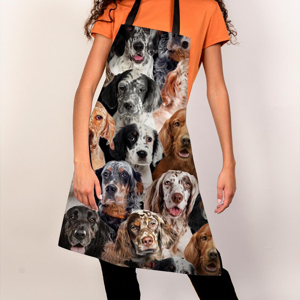 A Bunch Of English Setters Apron/Great Gift Idea For Christmas