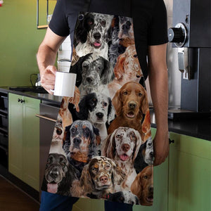 A Bunch Of English Setters Apron/Great Gift Idea For Christmas