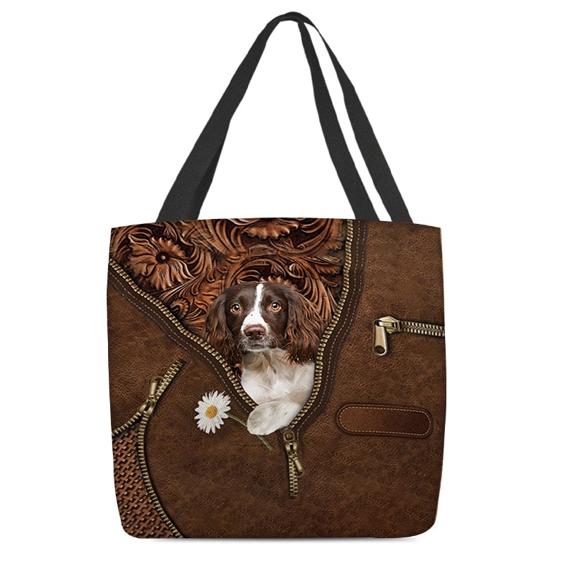English Springer Spaniel Holding Daisy Tote Bag