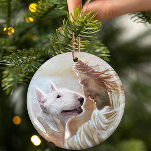 New Release -English Bull Terrier With God Porcelain/Ceramic Ornament