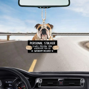 English Bulldog Personal Stalker Car Hanging Ornament