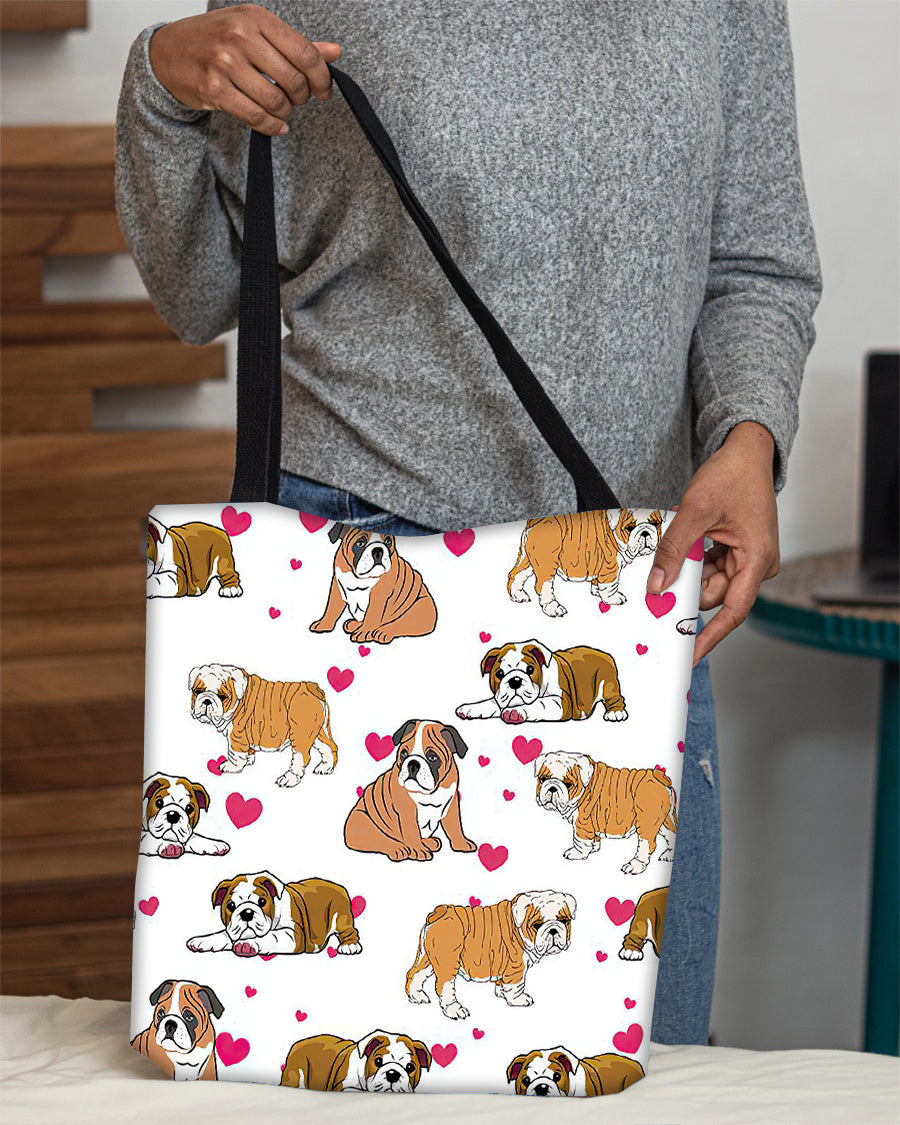 Cute English Bulldog Tote Bag