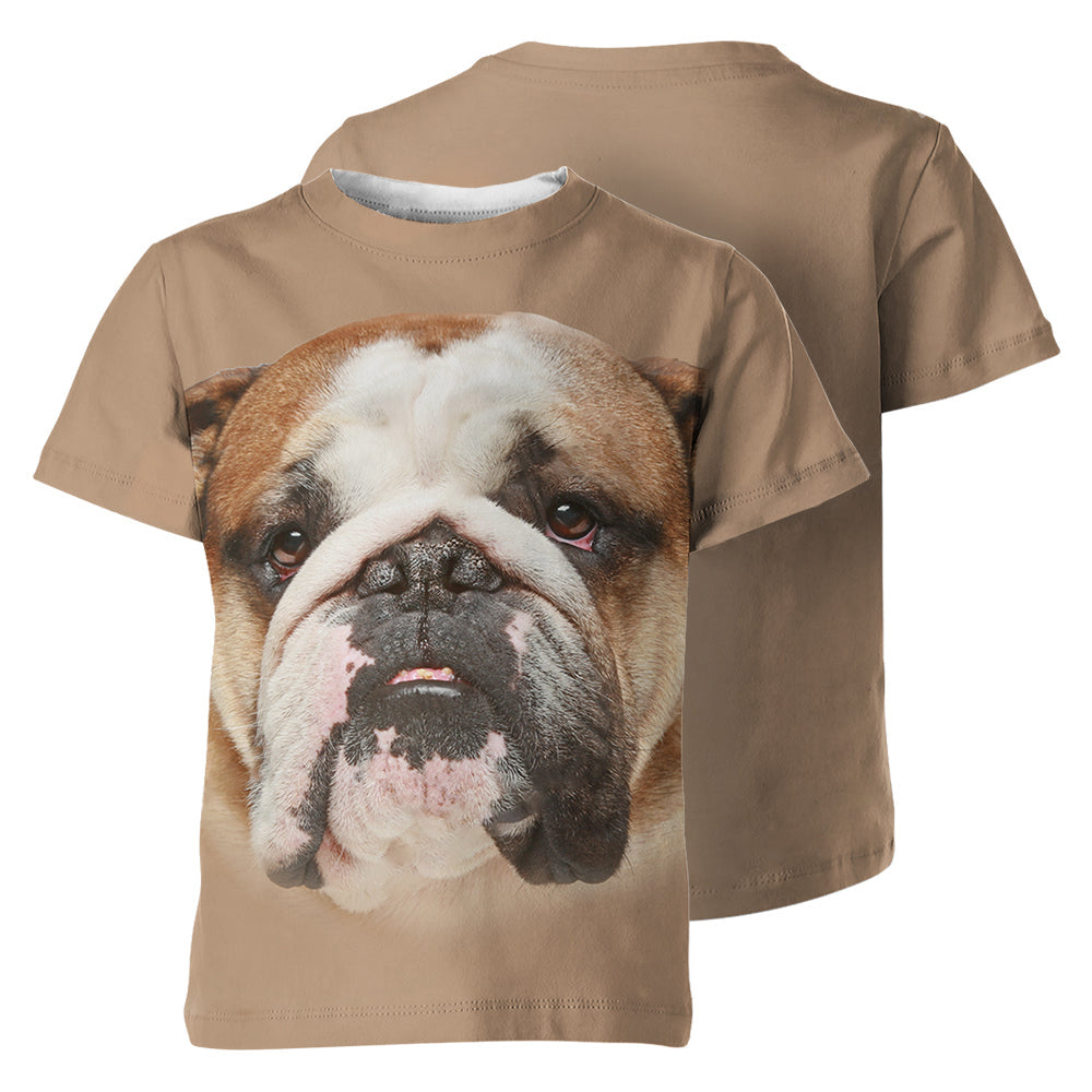 English Bulldog 3D Graphic Unisex T-shirt