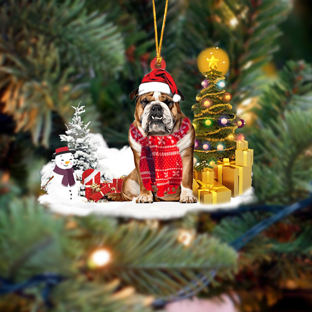 English Bulldog  (5) Christmas Ornament