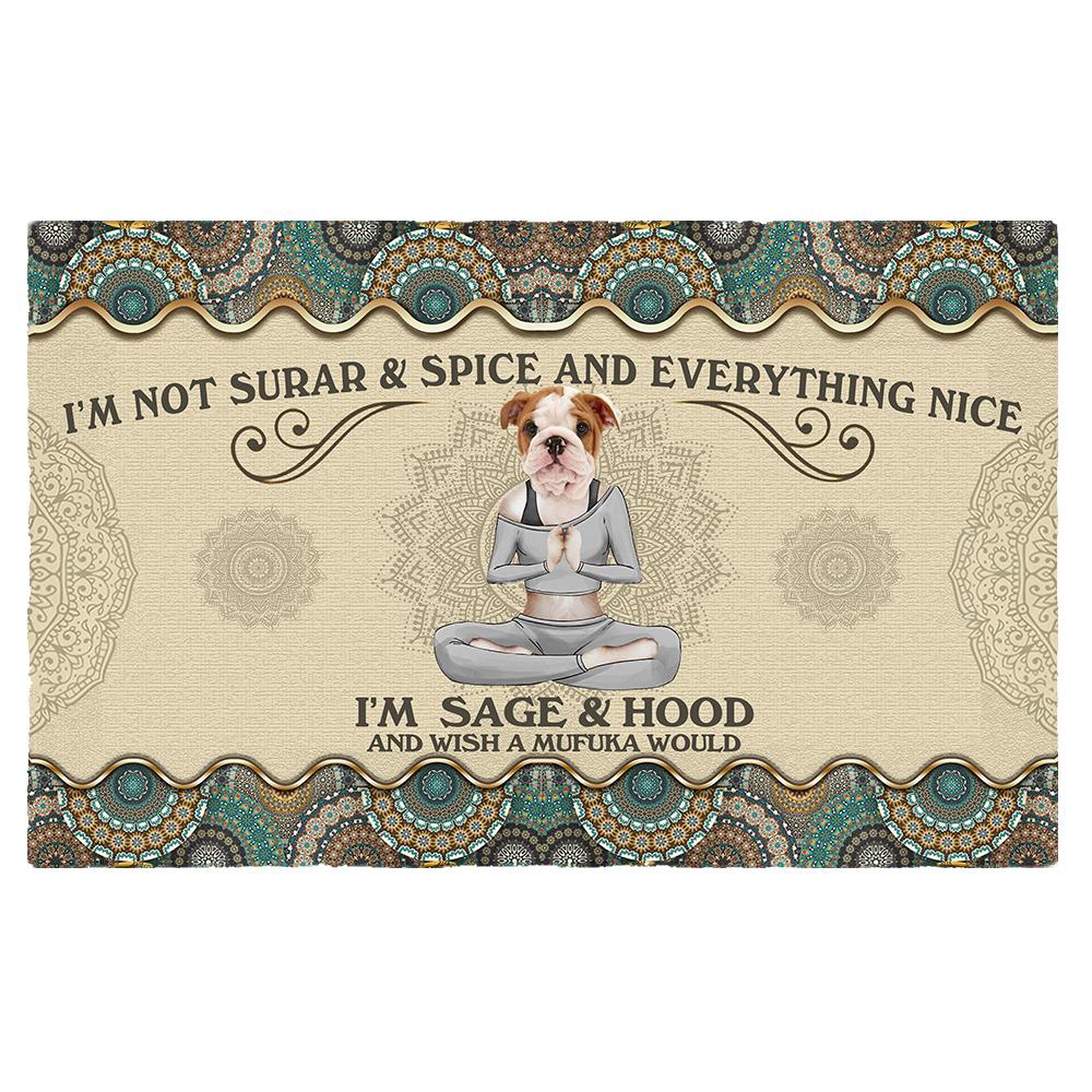 Wish A Mufuka Would-English Bulldog Doormat