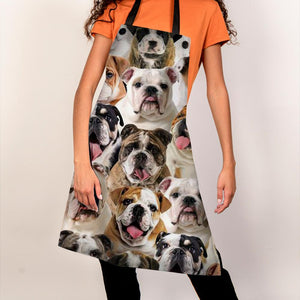 A Bunch Of English Bulldogs Apron/Great Gift Idea For Christmas