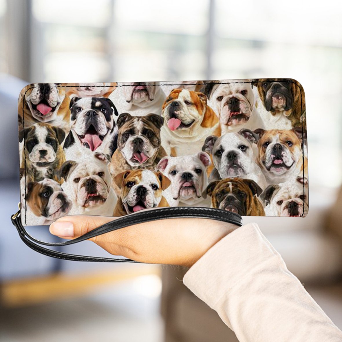 A Bunch Of English Bulldogs Clutch Purse