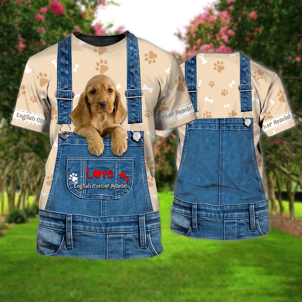 Love English Cocker Spaniel Cute Unisex T-shirt