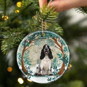 English Cocker Spaniel Among Forest Porcelain/Ceramic Ornament