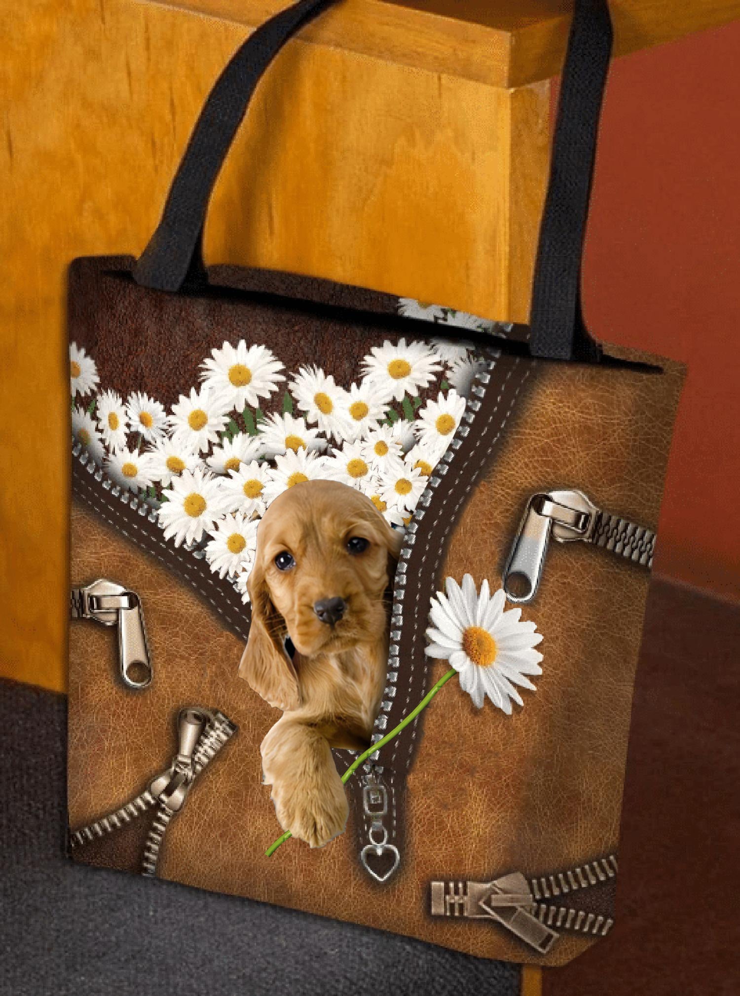 English Cocker Spaniel Daisy Women Tote Bag