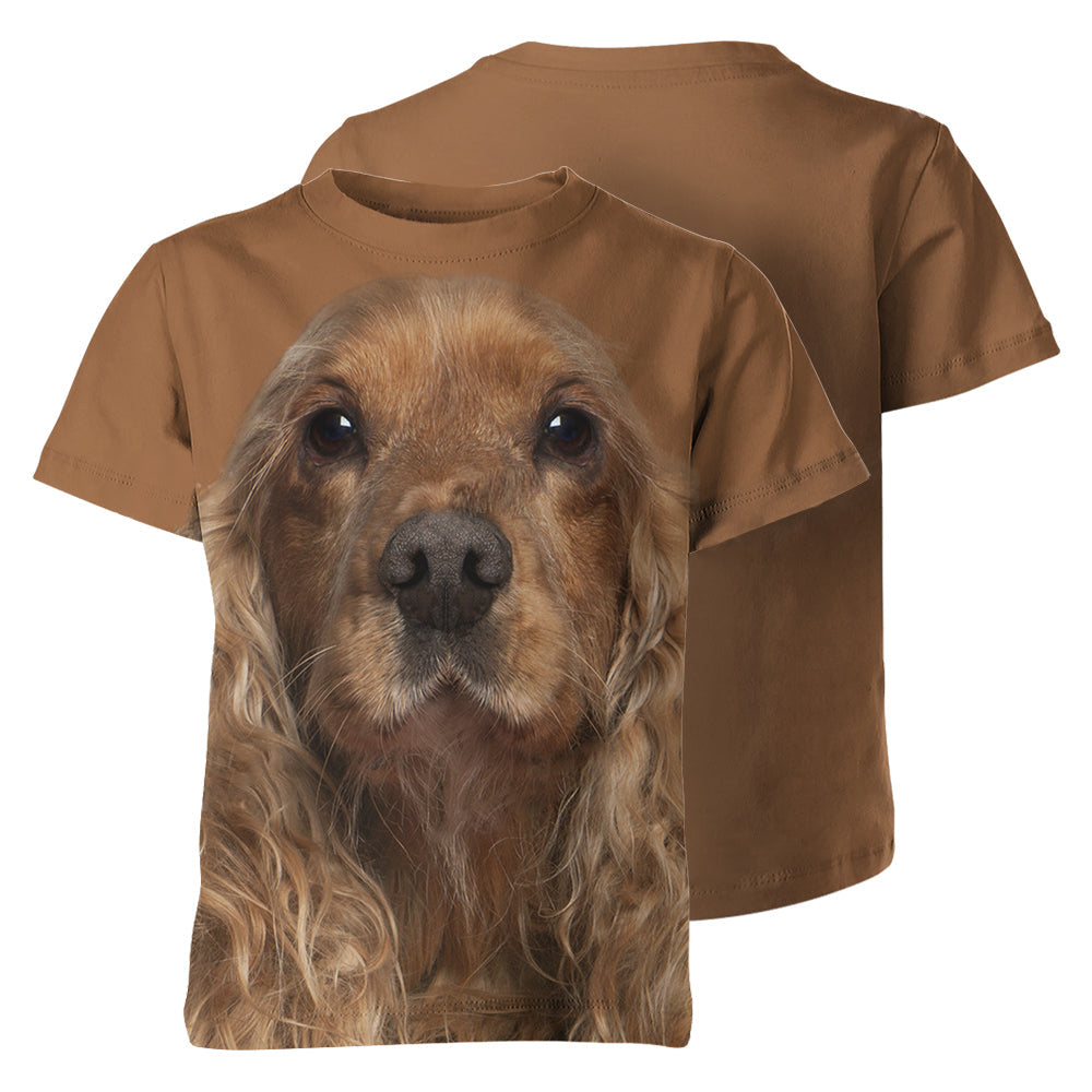 English Cocker Spaniel 3D Graphic Unisex T-shirt