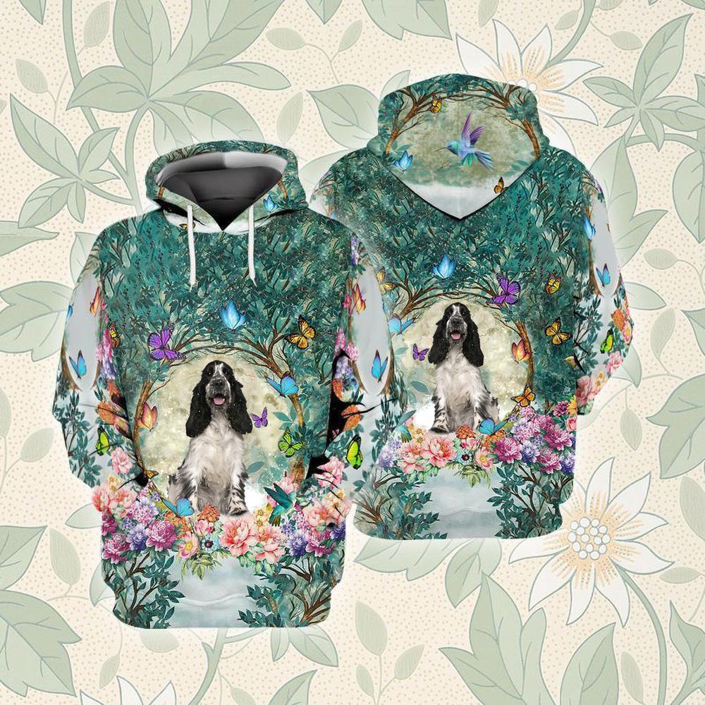 English Cocker Spaniel Among Forest Unisex Hoodie