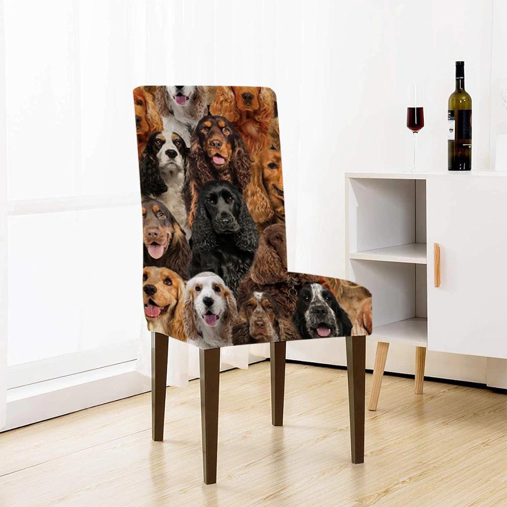 A Bunch Of English Cocker Spaniels Chair Cover/Great Gift Idea For Dog Lovers