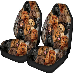 A Bunch Of English Cocker Spaniels Car Seat Cover