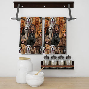 A Bunch Of English Cocker Spaniels Kitchen Towel