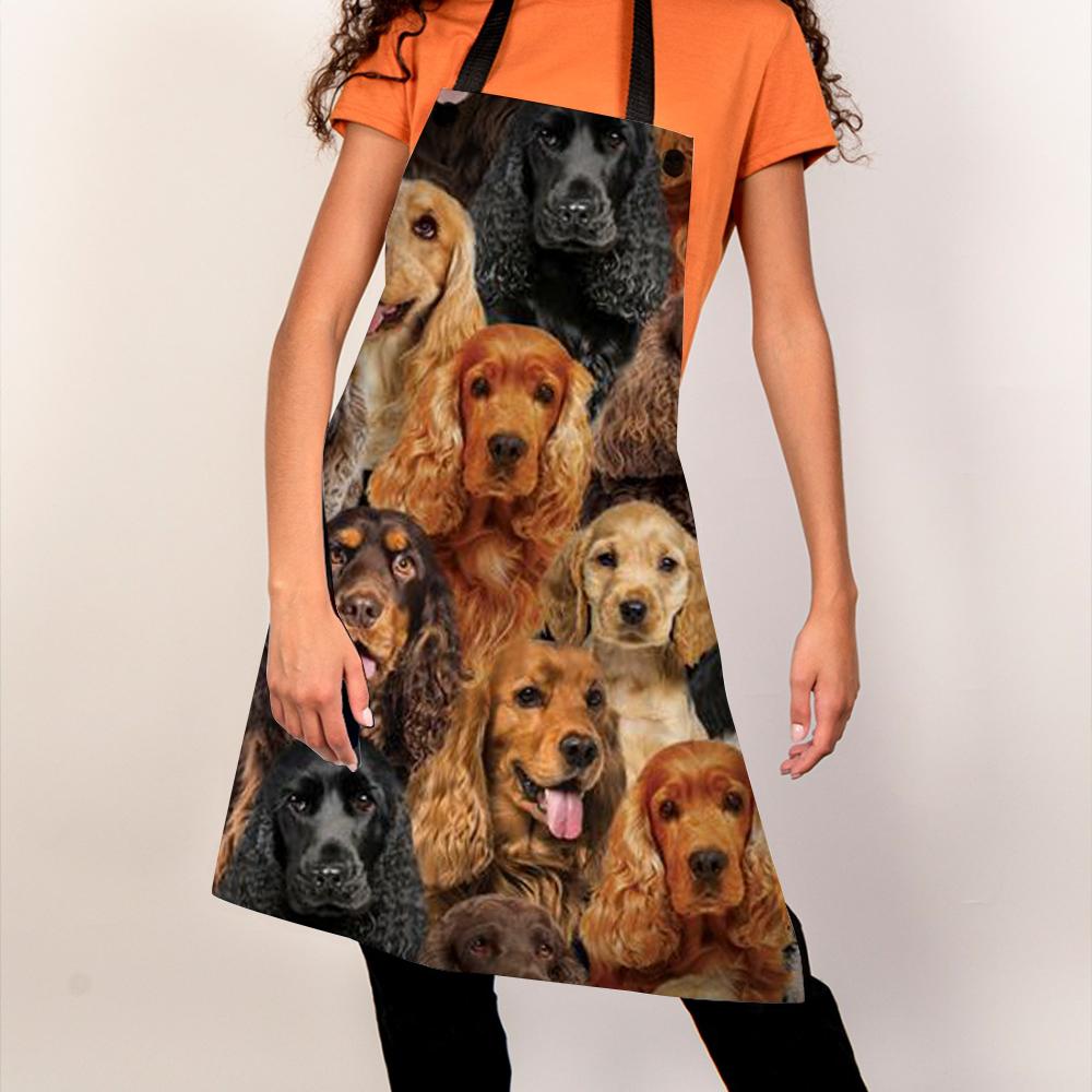 A Bunch Of English Cocker Spaniels Apron/Great Gift Idea For Christmas