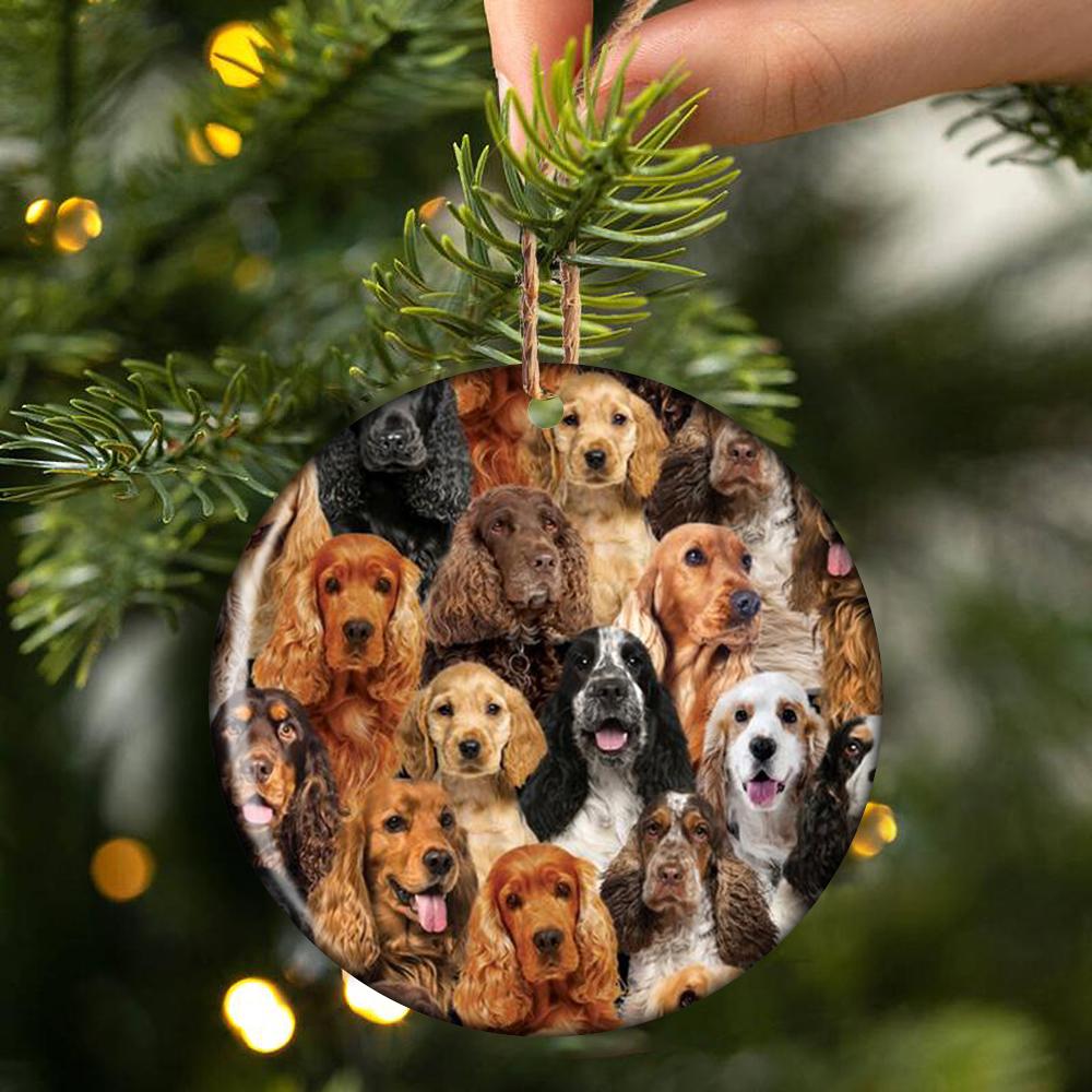 A Bunch Of Cocker Spaniels Porcelain/Ceramic Ornament