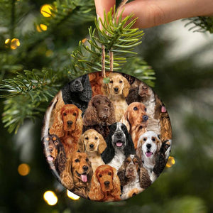 A Bunch Of Cocker Spaniels Porcelain/Ceramic Ornament