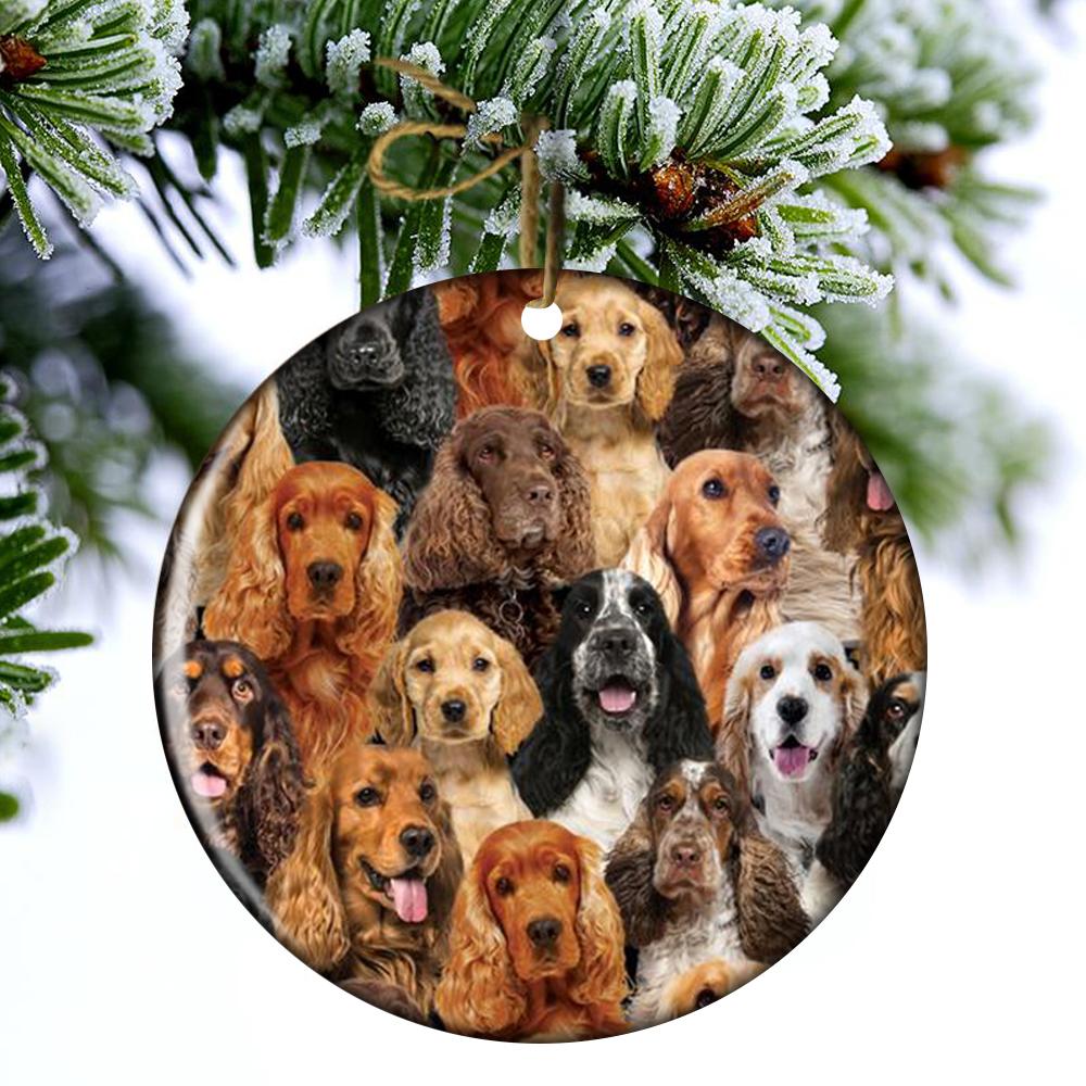 A Bunch Of Cocker Spaniels Porcelain/Ceramic Ornament