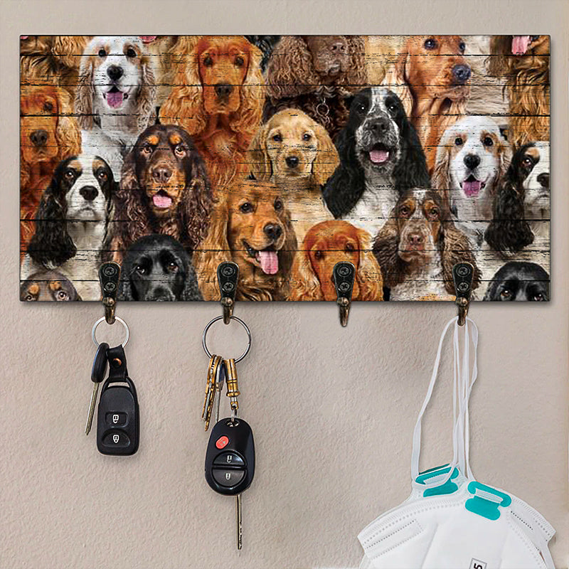 A Bunch Of English Cocker Spaniels Key Hanger