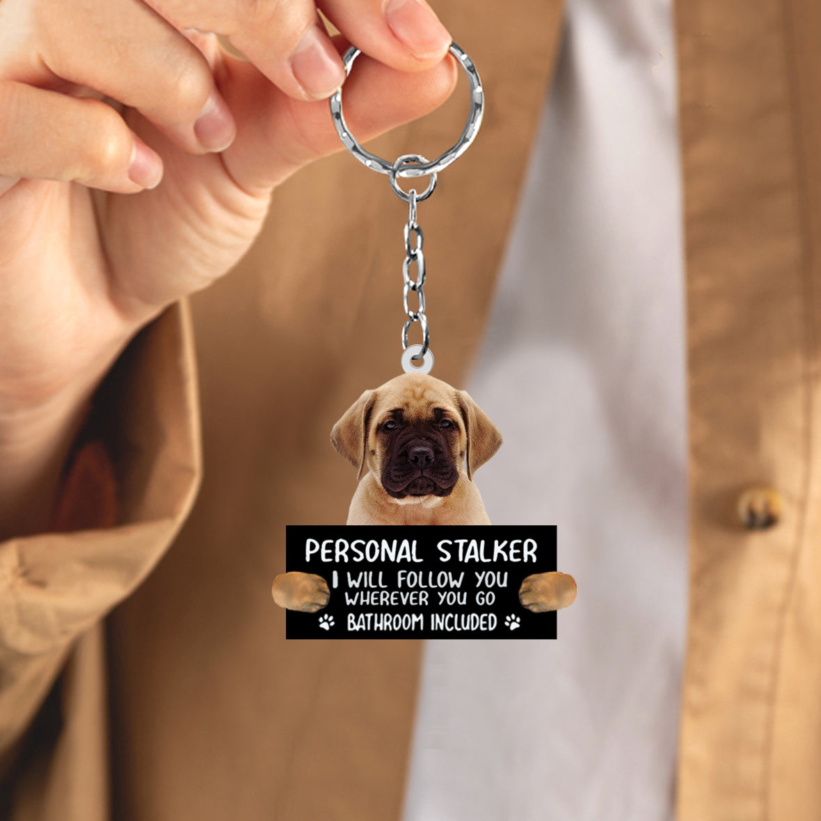 Mastiff Personal Stalker Acrylic Keychain