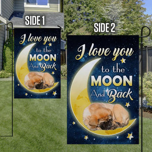English Mastiff I Love You To The Moon And Back Garden Flag