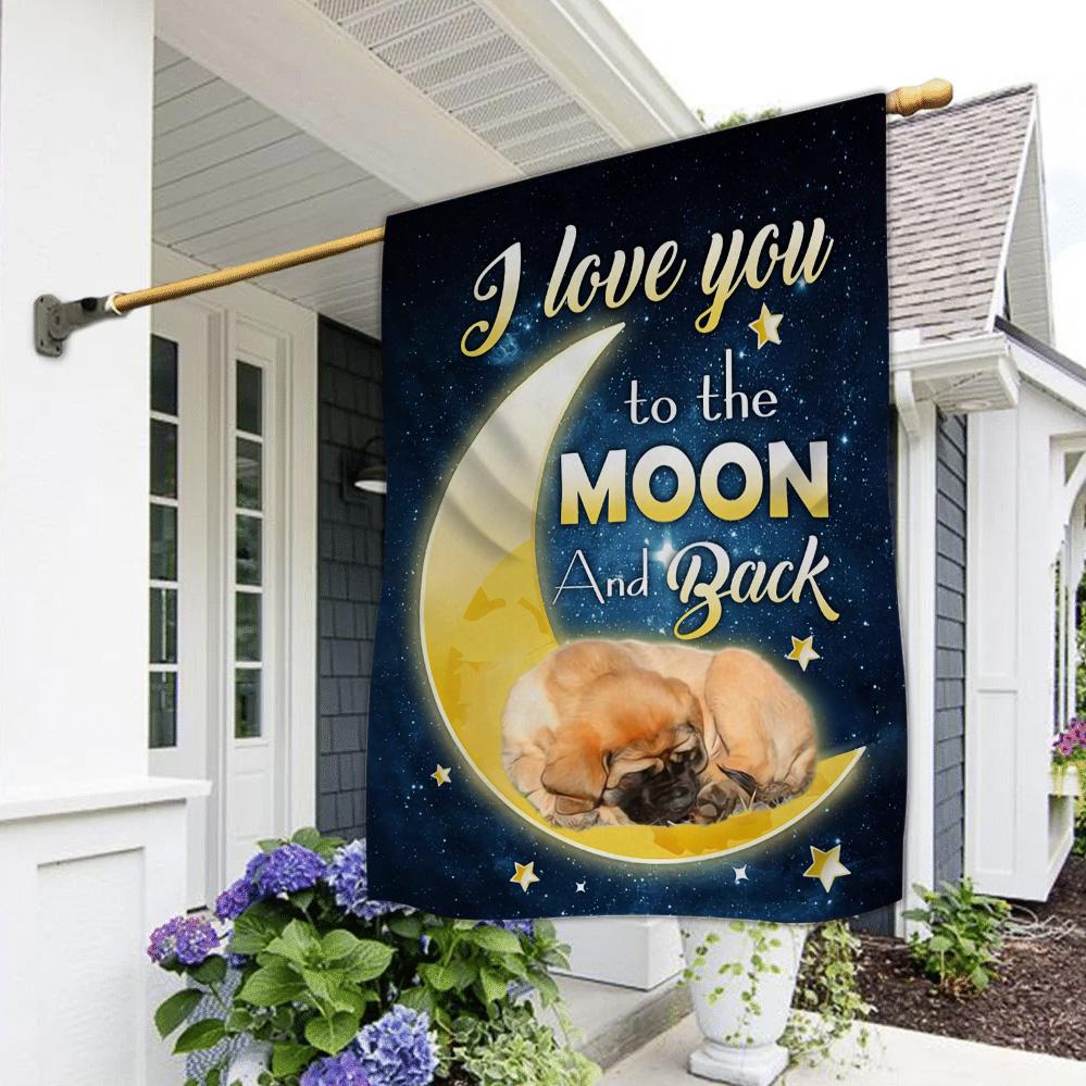 English Mastiff I Love You To The Moon And Back Garden Flag