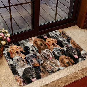 A Bunch Of English Setters Doormat
