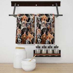A Bunch Of English Setters Kitchen Towel