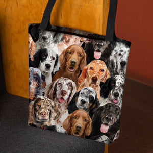 A Bunch Of English Setters Tote Bag