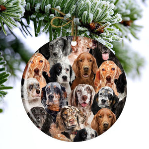 A Bunch Of English Setters Porcelain/Ceramic Ornament