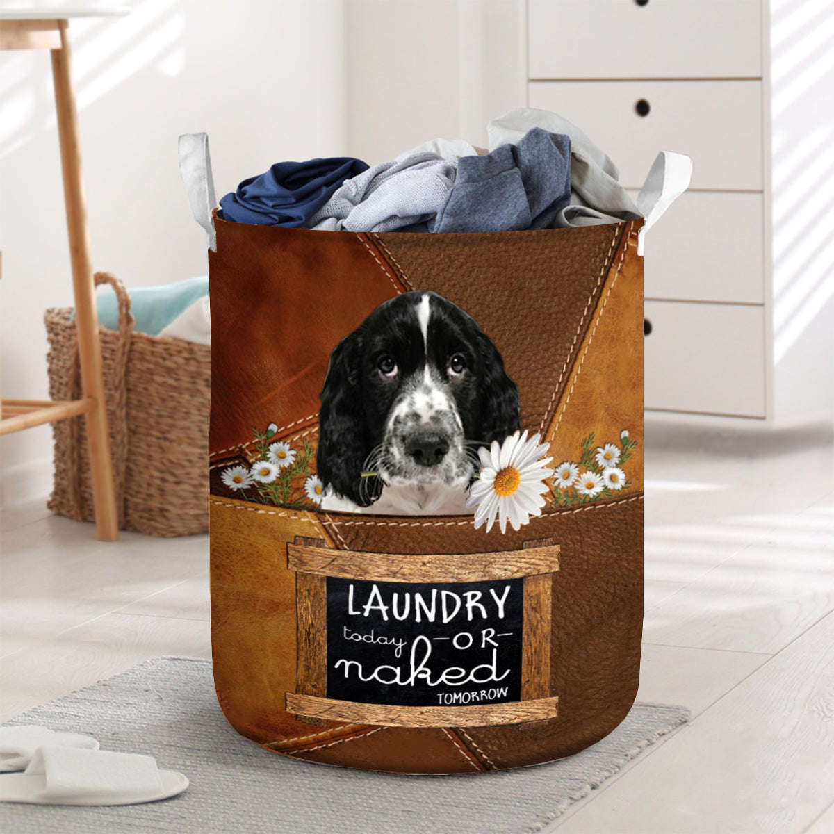 English Springer Spaniel003 Laundry Today Or Naked Tomorrow Laundry Basket