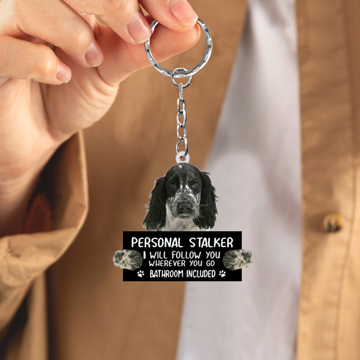 English Springer Spaniel02 Personal Stalker Acrylic Keychain