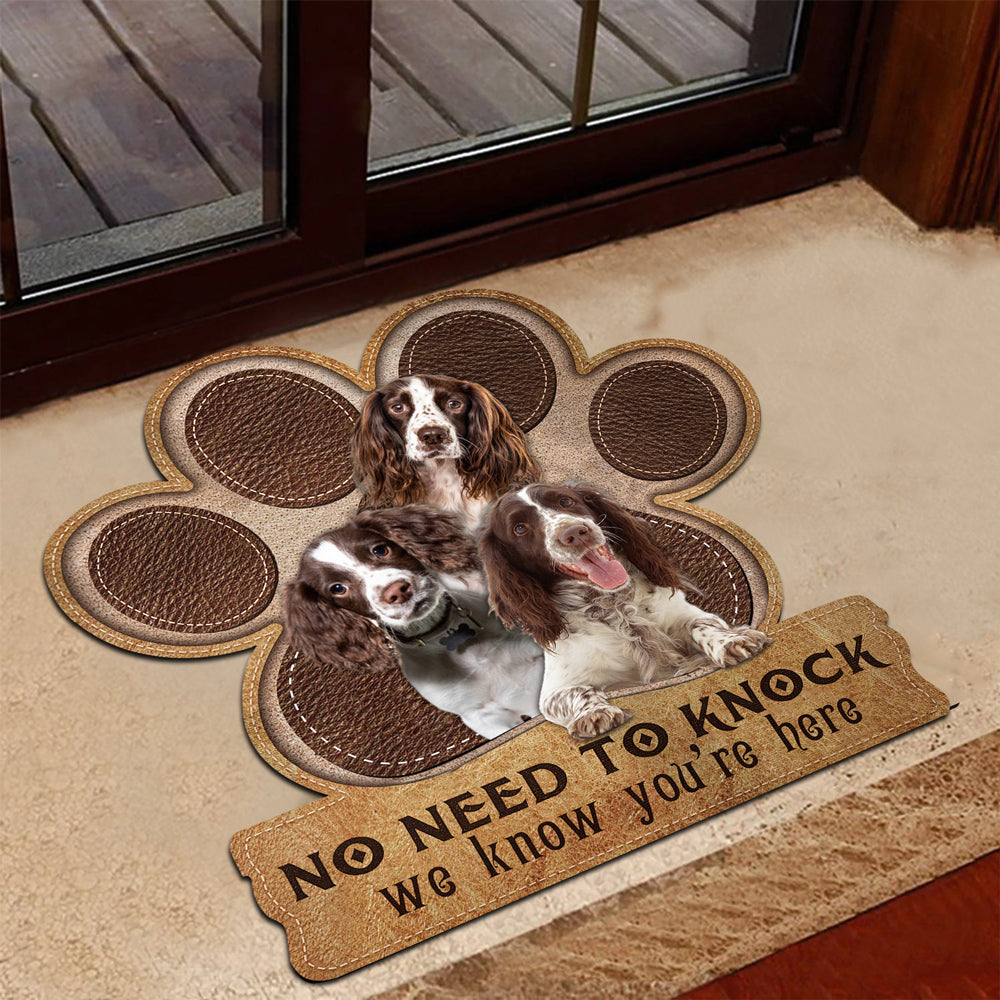 English Springer Spaniel1 No Need To Knock We Know You're Here Custom Doormat