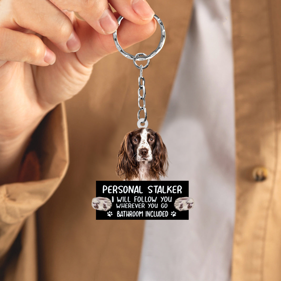 English Springer Spaniel2 Personal Stalker Acrylic Keychain