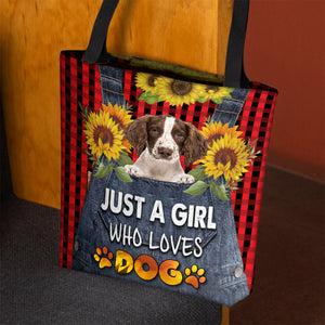 English Springer Spaniel 2-Just A Girl Who Loves Dog Tote Bag