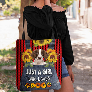 English Springer Spaniel 2-Just A Girl Who Loves Dog Tote Bag