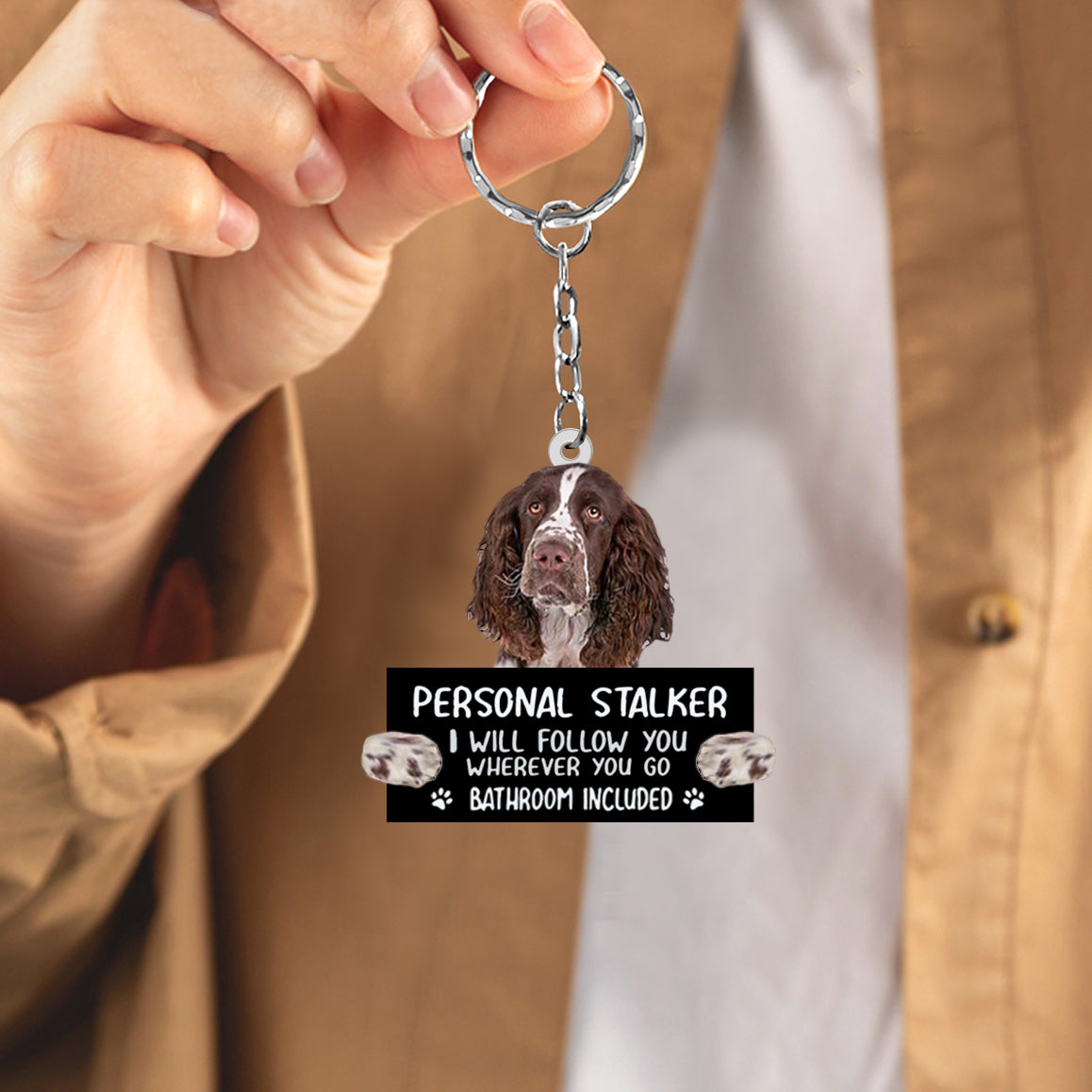 English Springer Spaniel Personal Stalker Acrylic Keychain