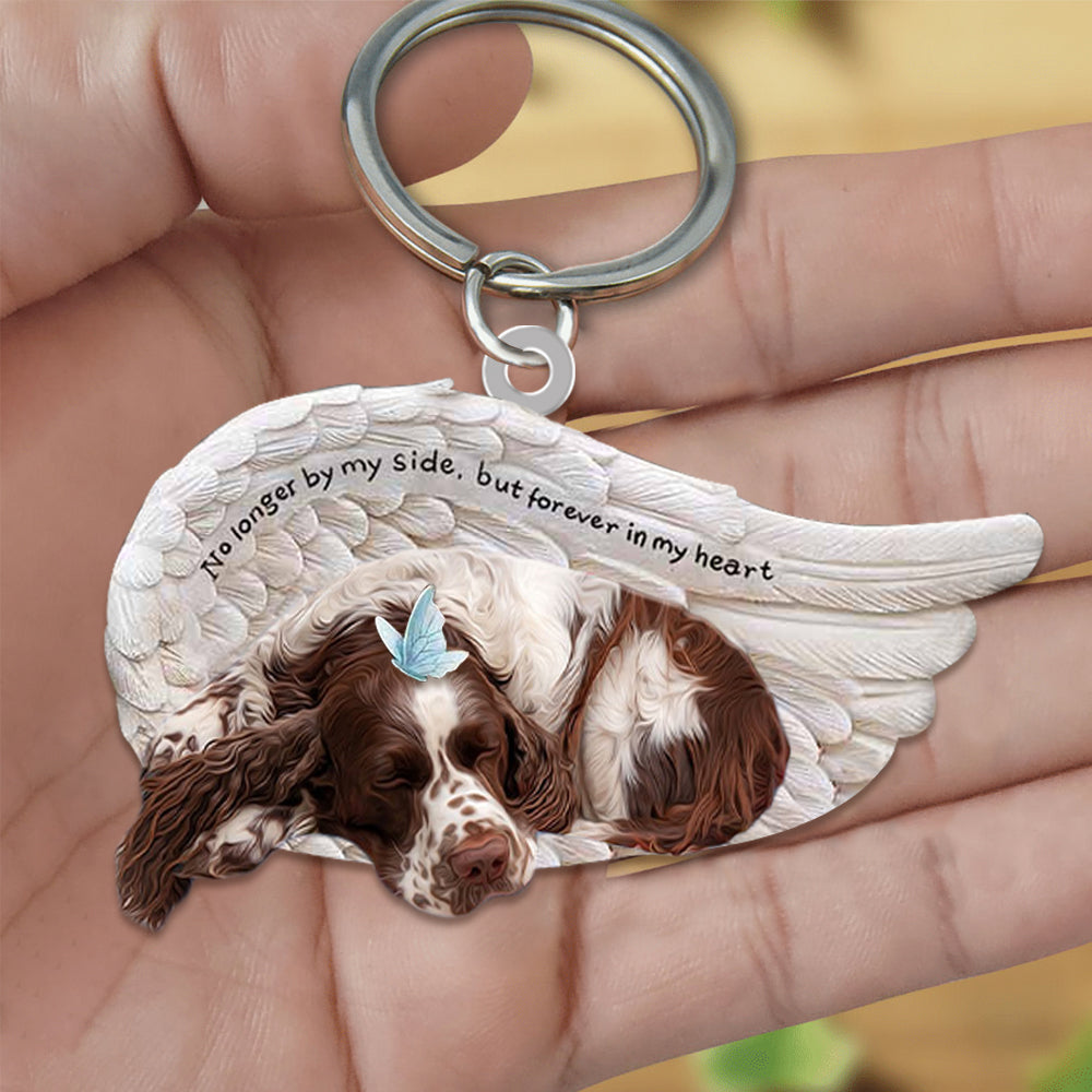 English Springer Spaniel Sleeping Angel - Forever In My Heart Acrylic Keychain