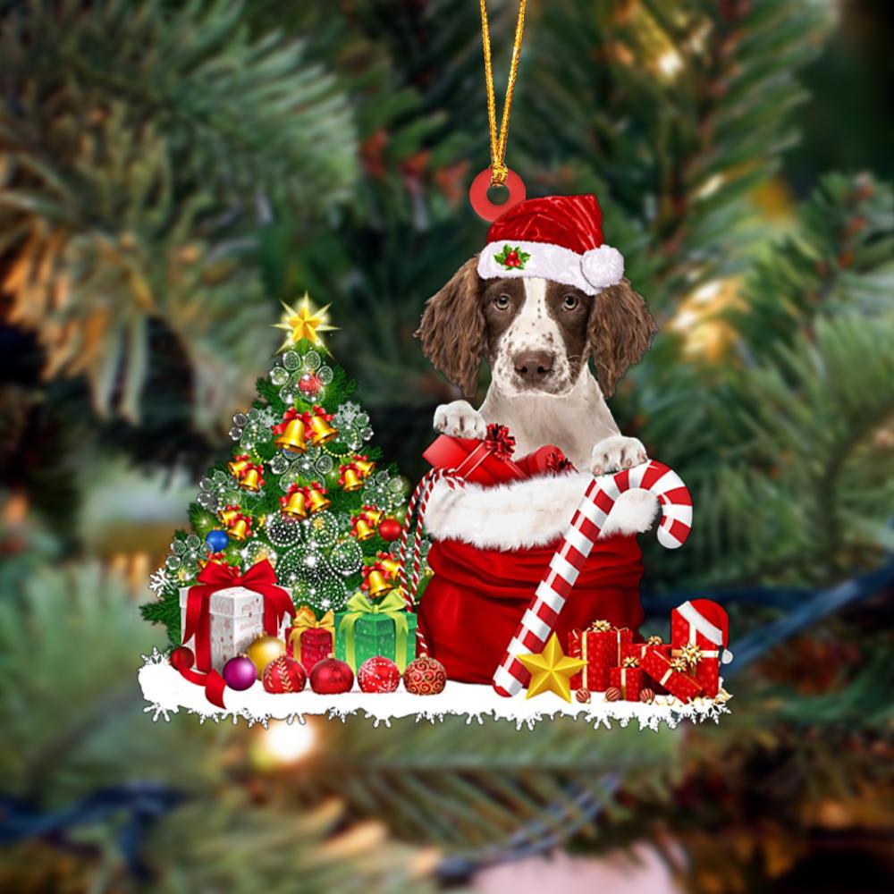 English Springer Spaniel Gift Bag Merry Christmas Ornament