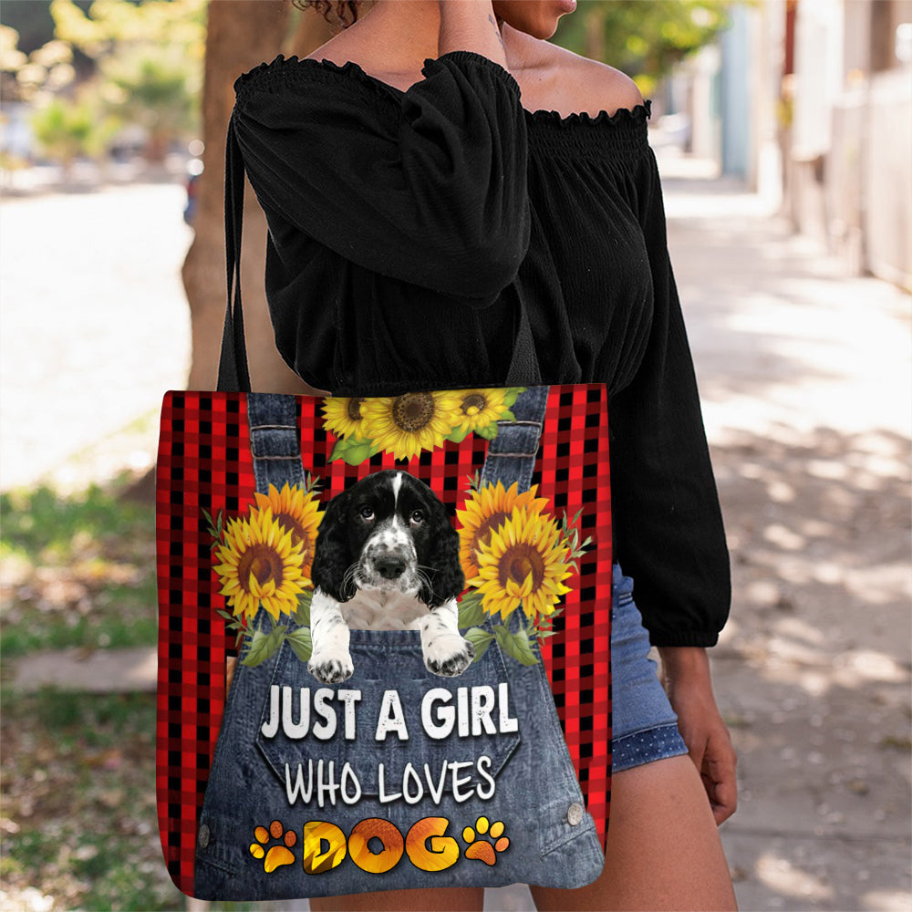 English Springer Spaniel-Just A Girl Who Loves Dog Tote Bag