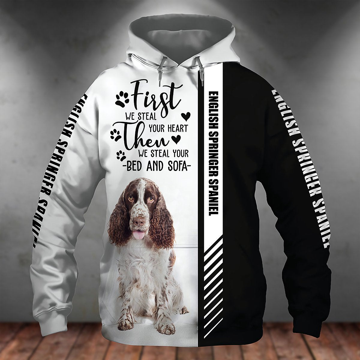 English Springer Spaniel-First We Steal Your Heart Unisex Hoodie