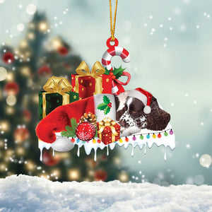 English Springer Spaniel Merry Christmas Hanging Ornament-0211