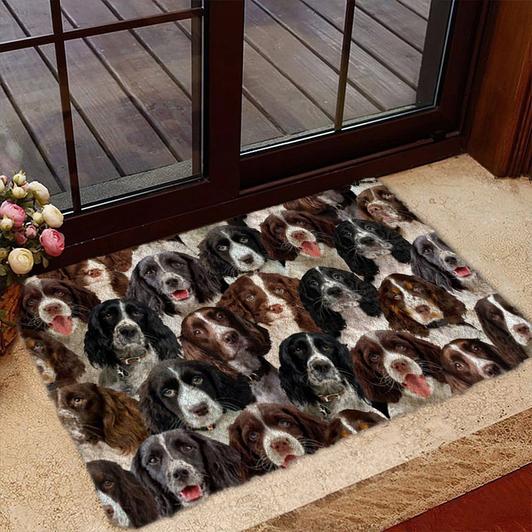 A Bunch Of English Springer Spaniels  Doormat