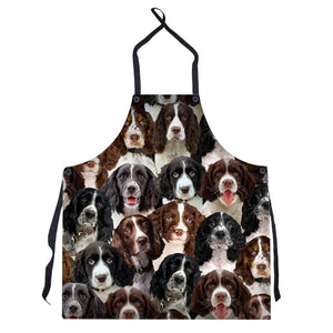 A Bunch Of English Springer Spaniels Apron/Great Gift Idea For Christmas