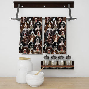 A Bunch Of  English Springer Spaniels Kitchen Towel