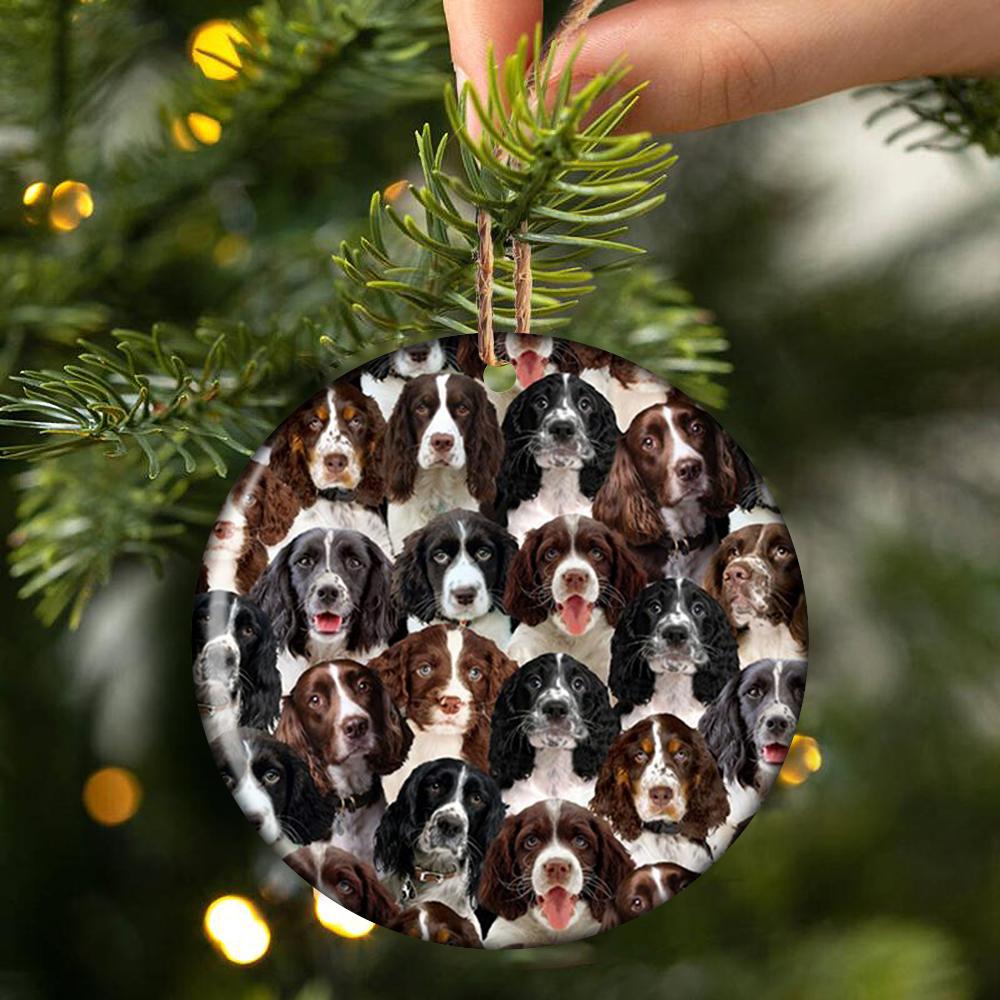 A Bunch Of English Springer Spaniels  Porcelain/Ceramic Ornament